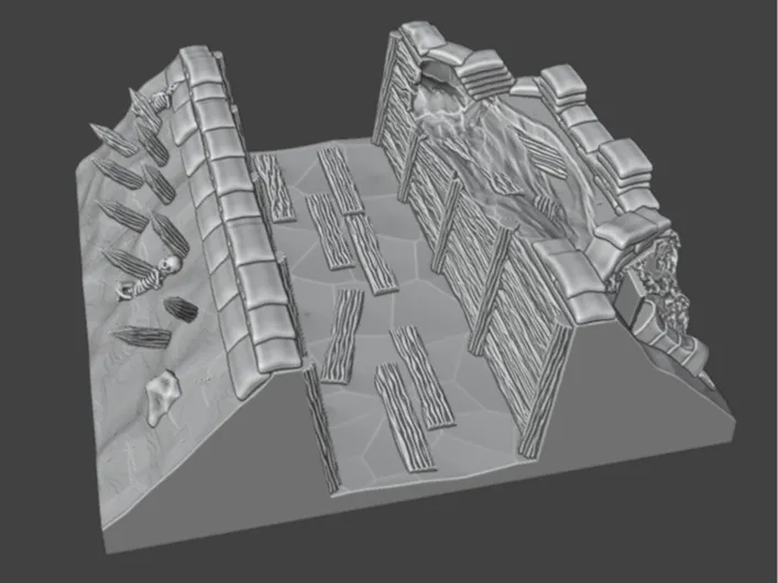 Modular trenches system: Straight supple trench