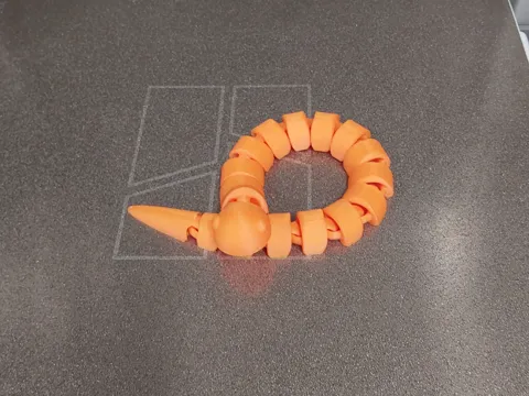Objeto manipulable: Flexi snake fidget — referencia de MakerWorld
