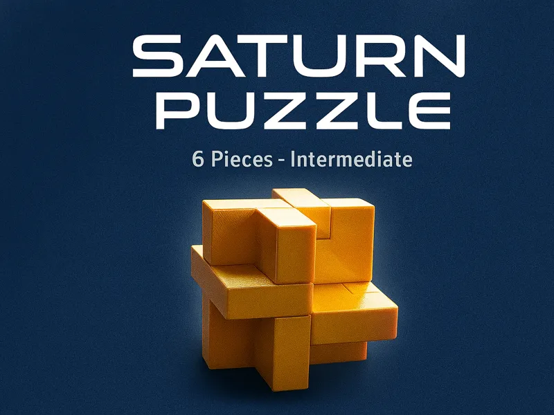 Casse-tête chinois Saturne Puzzle – 6 pièces