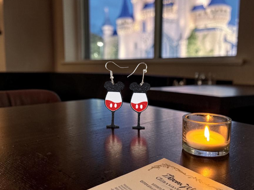 Mickey Mouse glass earrings
