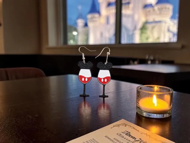 Mickey Mouse glass earrings