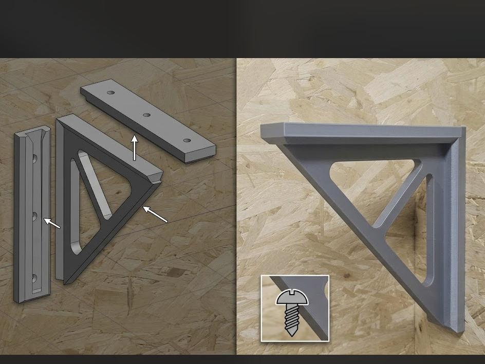 Modular Wall Bracket – Hidden Screw Design - 1