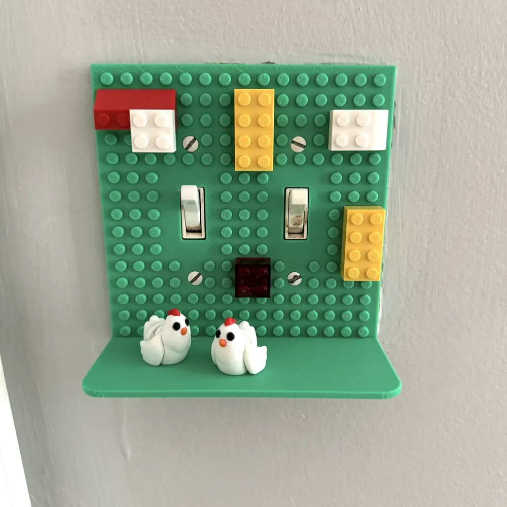 Building brick block light switch cover - Free 3D Print Model - MakerWorld