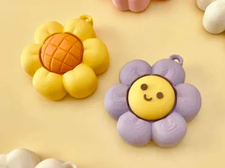 Smiley Poppy — Fidget Clicker Keychains
