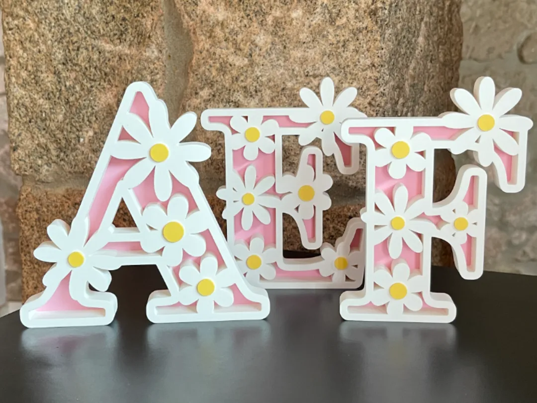 Alphabet Daisy A to Z - Free 3D Print Model - MakerWorld