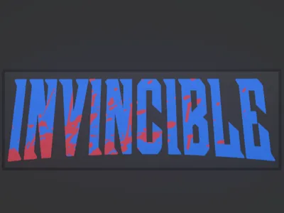 Invincible Logo Lightbox (Blue)