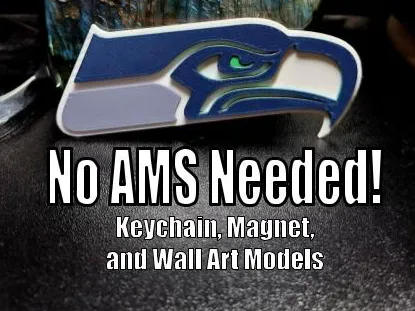 Seahawks Layered Logo- Wall Art, Magnet & Keychain