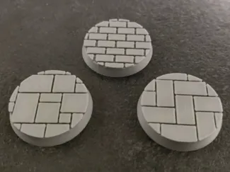 32mm Miniature Model Bases - Street - Pack 1