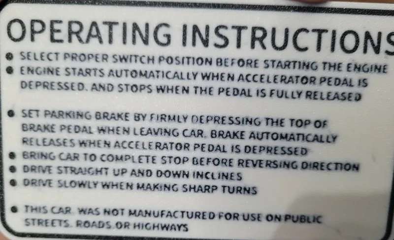 Yamaha G1 Golf Cart Operating Instructions