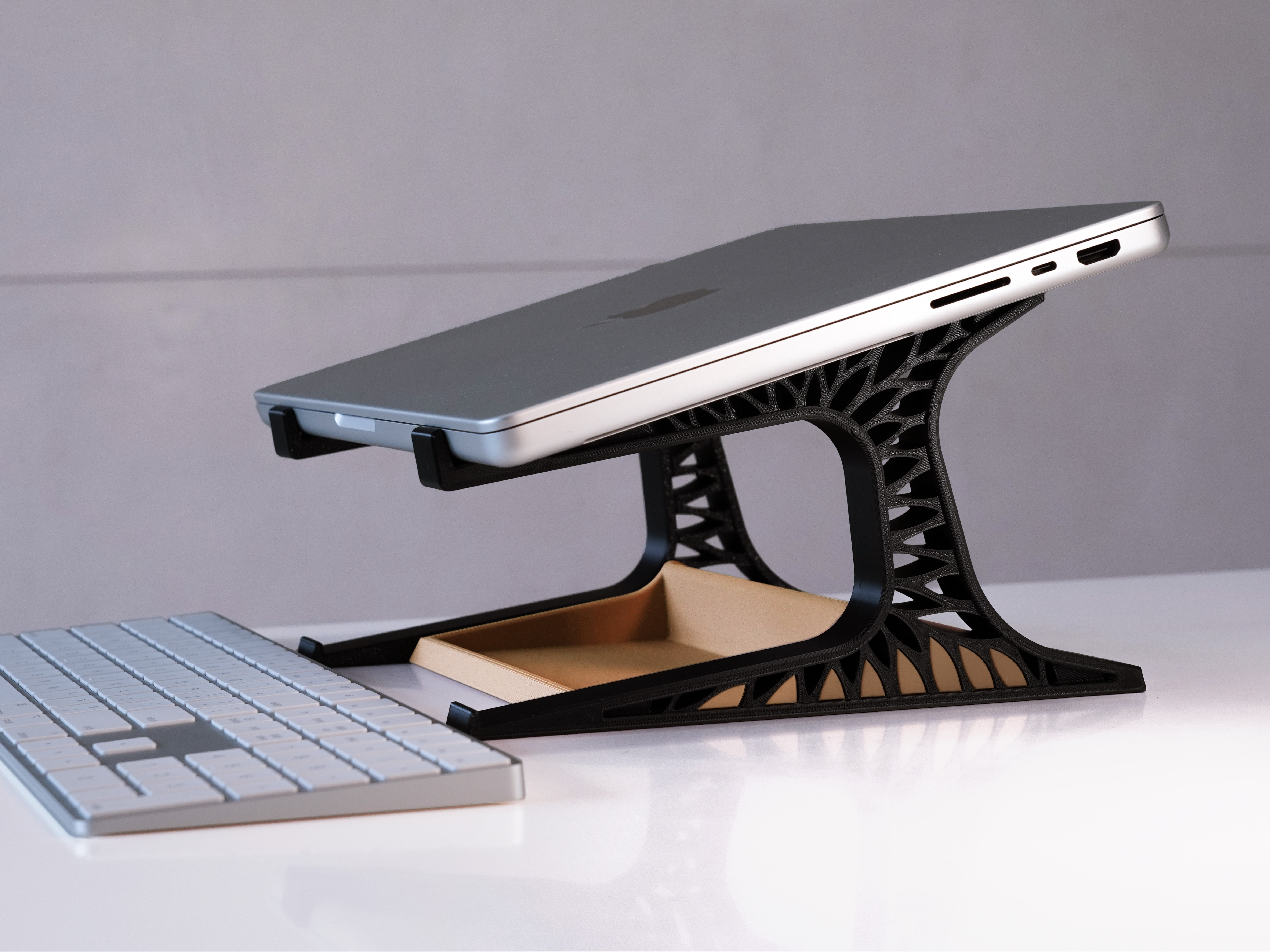 Laptop Riser|笔记本电脑支架|Ergonomic Stand with Tray - MakerWorld