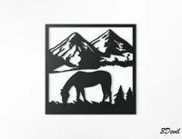 Décoration murale chevaux 2D - lot de 4 — photo 4