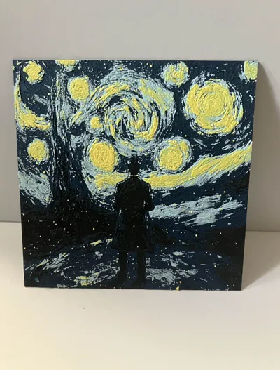 Doctor Who Van Gogh HueForge Art