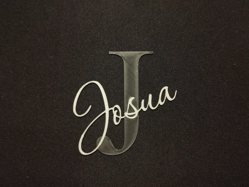 Door Name, Door Sign "Josua" – 2-Color, 6mm Thick