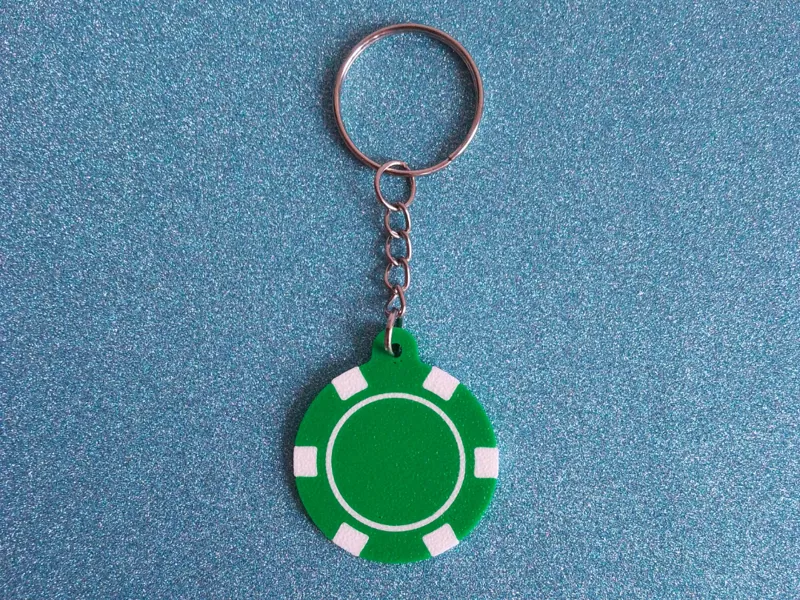 Poker chip keychain
