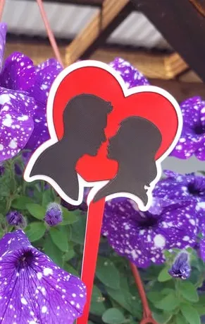 Heart silhouettes (Valentine's Day)