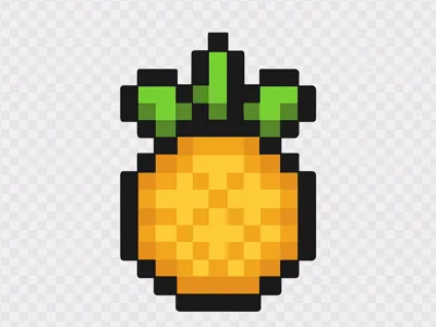A pixelated pineapple - keychain