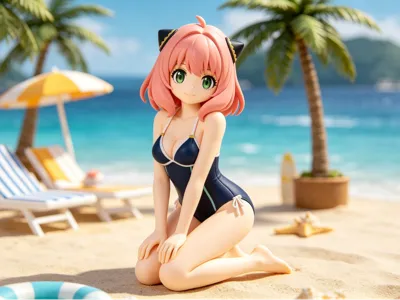 Stunning Debut: Anya Has Grown Up, Anya in a Swimsuit, Spy x Family Anime Beautiful Character