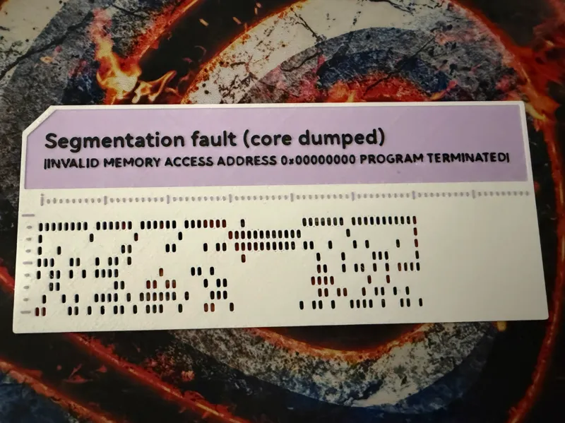 Segmentation Fault - IBM 5081 Punched Card