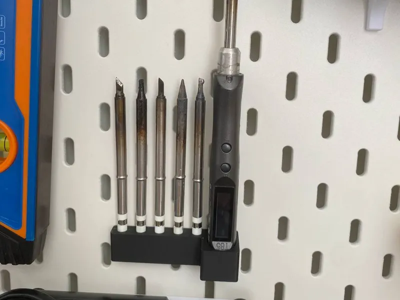 SOLDERING IRON + TIPS -IKEA SKADIS MOUNT