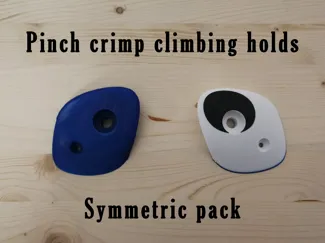 Pinch crimp climbing holds - symmetric pack