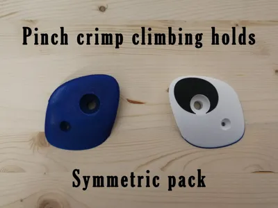 Pinch crimp climbing holds - symmetric pack