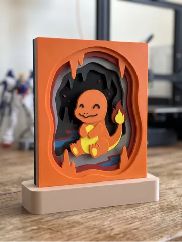 Caja o estuche: Shadow Box Pokemon - #0004 - Charmander — vista de referencia 2