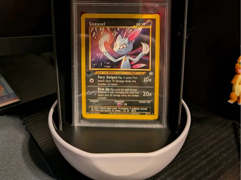 Pokeball Tin Card Display with Pokeball