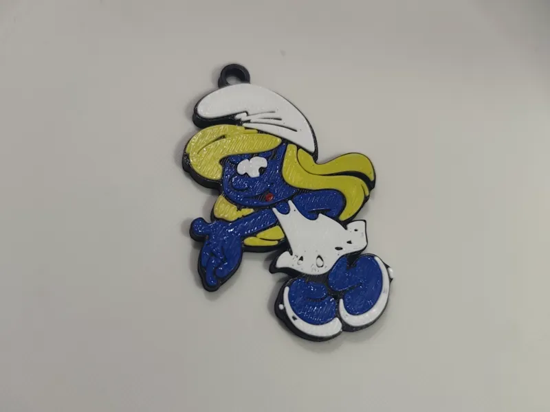 Smurfette keychain