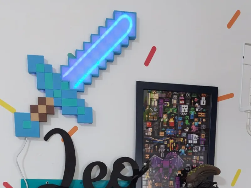 Minecraft Sword Wall LED lamp