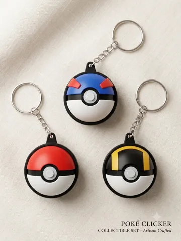 Llavero: Pokeball Superball Ultraball Clicker(and keychain) — vista de referencia 2
