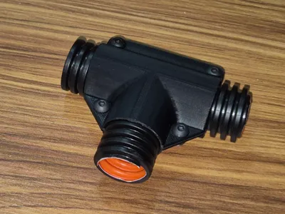 3 way connector for 3/4" corrugated conduit