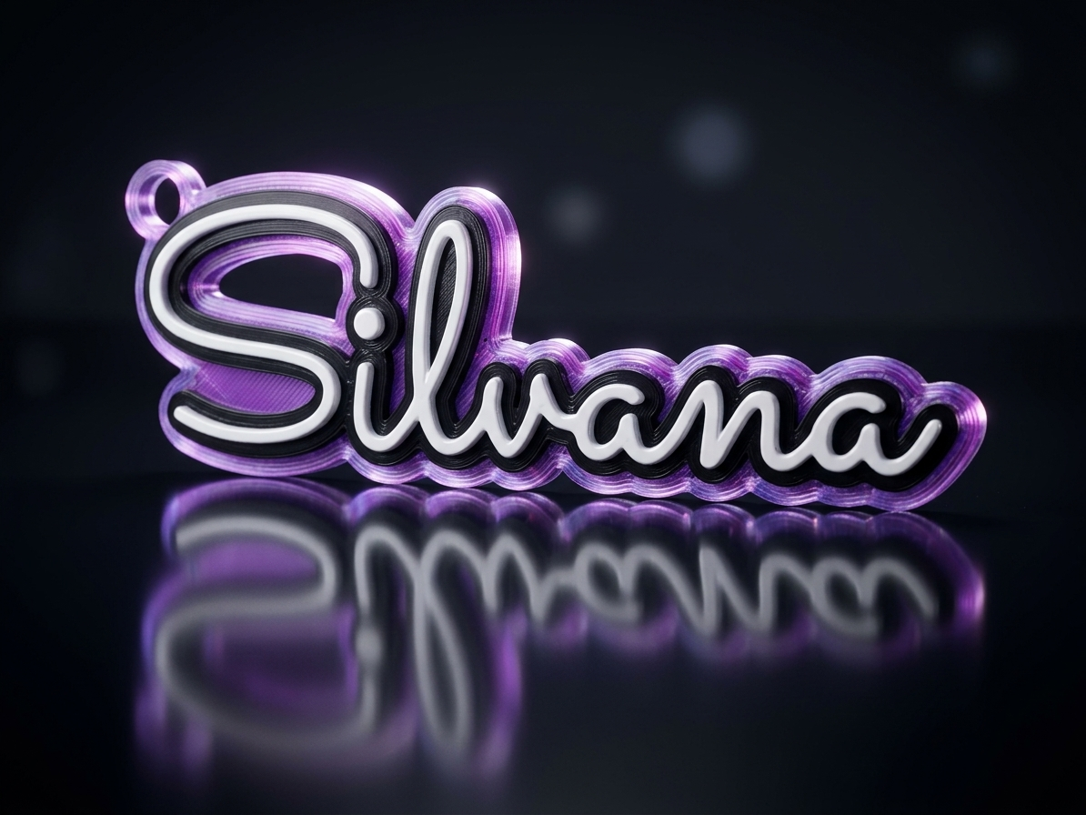 Custom Multicolor Name Keychain 3-Layer Parametric