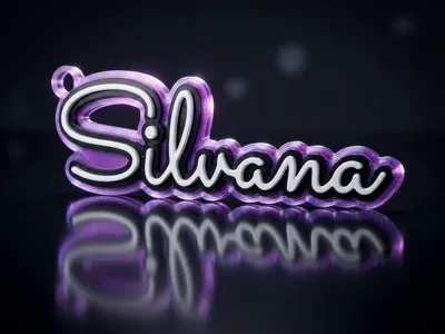 Custom Multicolor Name Keychain 3-Layer Parametric