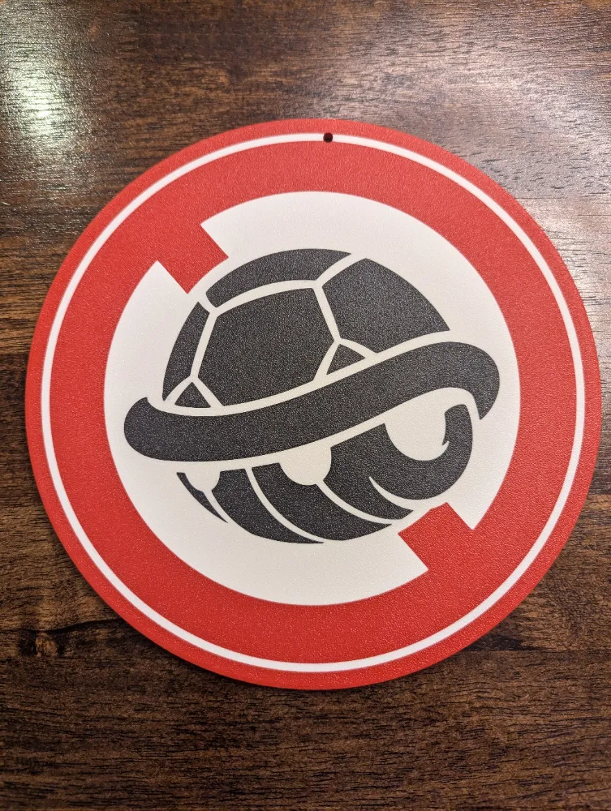 Loading Sign Mario Kart Mario Kart No Shell Traffic Sign by Griimzer - MakerWorld