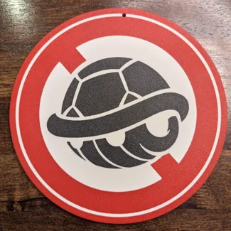 Mario Kart No Shell Traffic Sign