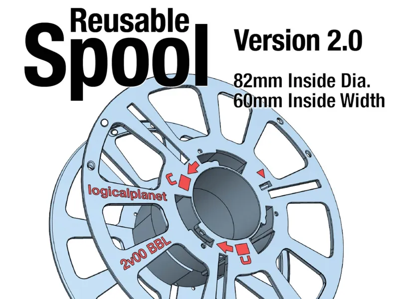 Reusable Spool for Bambulab & new eSun Refills