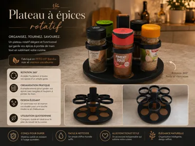 360° Rotating Spice Rack