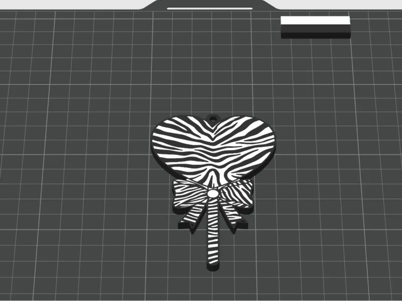 Zebra Lollipop Keychain