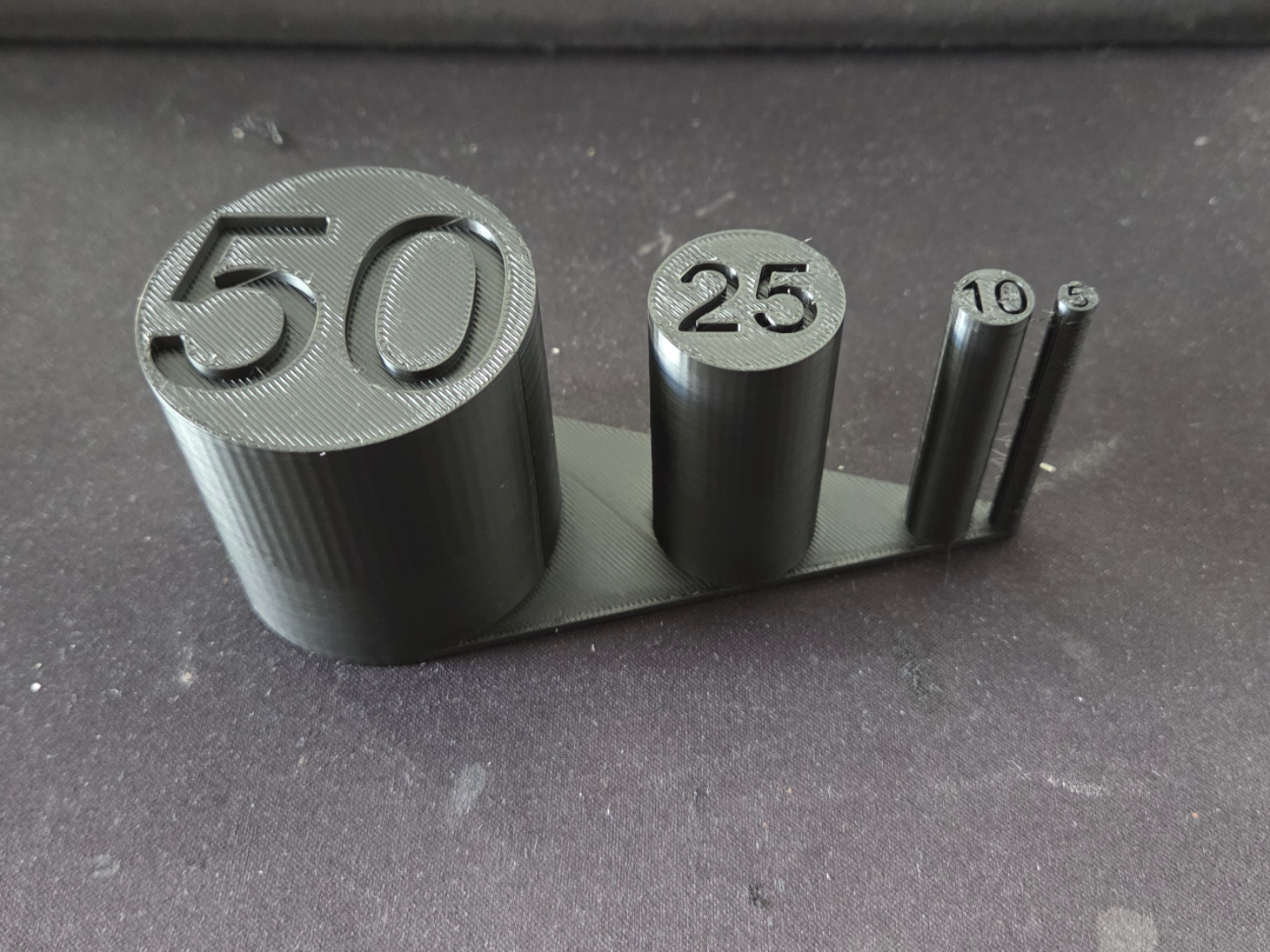 Ref. Cylinder for Designers - 5, 10 ,25 and 50 mm 3D model
