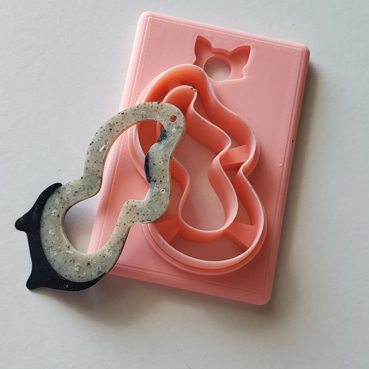 "Ryan" Abstract Polymer Clay Earring Cutter view 3
