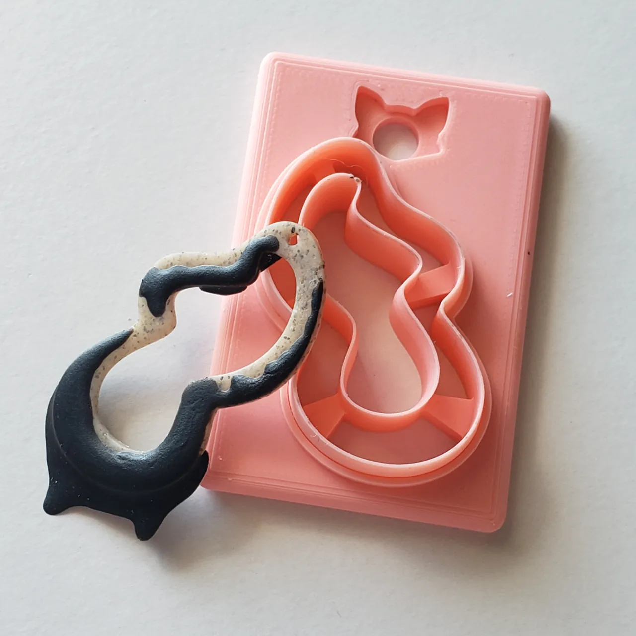 "Ryan" Abstract Polymer Clay Earring Cutter view 4