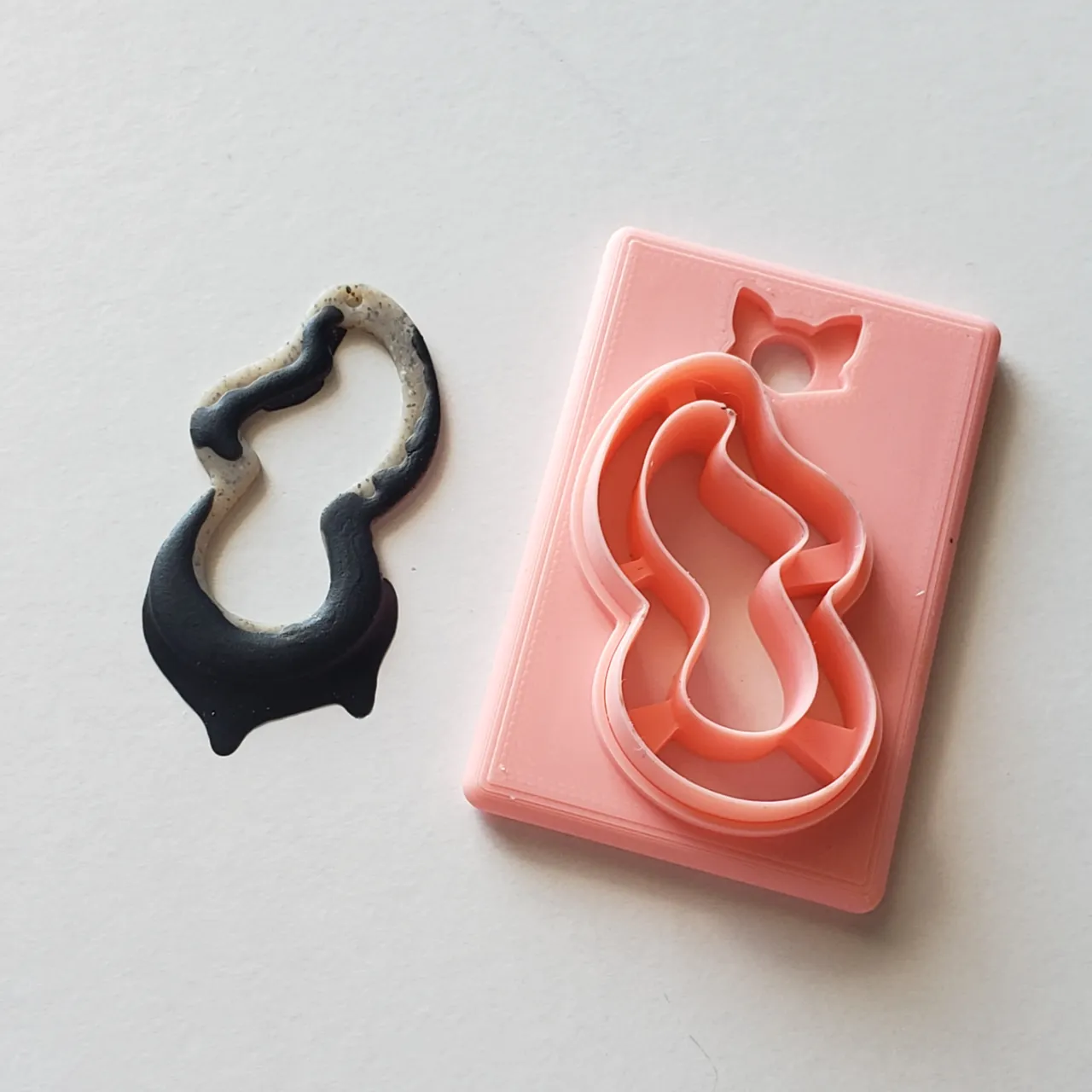 "Ryan" Abstract Polymer Clay Earring Cutter view 2