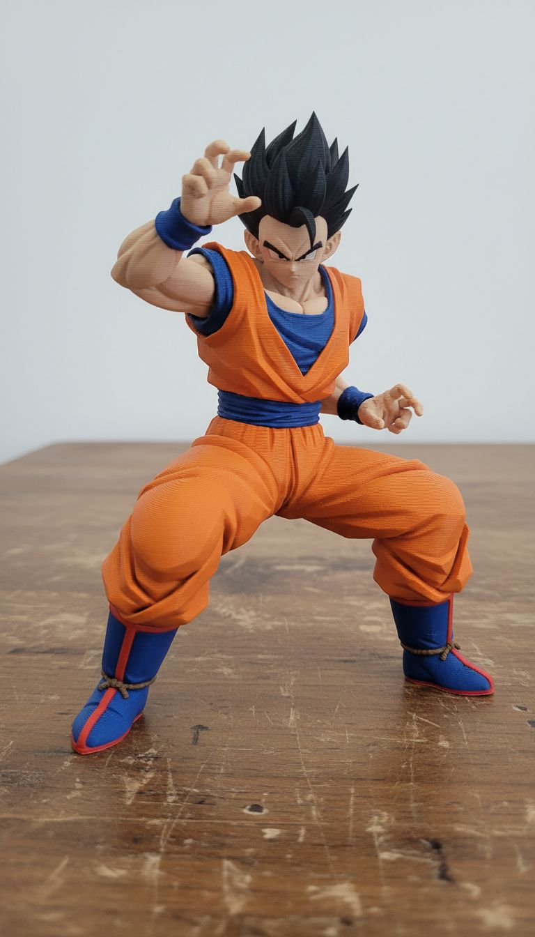 Gohan Dragon Ball Battle Pose 3D Printable Figure - 1