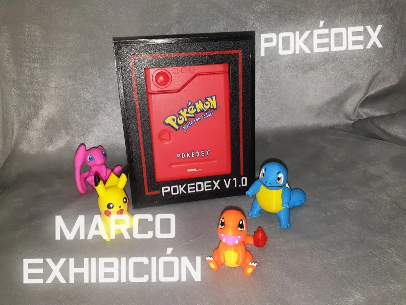 Pokédex - marco de exhibición para pared o mesa