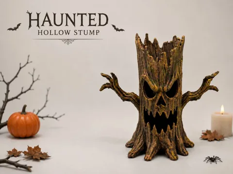 Modelo para impresión 3D: Haunted Hollow Stump — referencia de MakerWorld