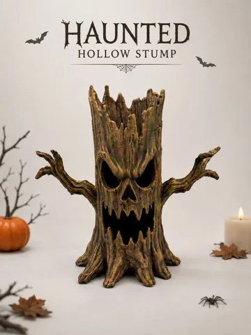 Modelo para impresión 3D: Haunted Hollow Stump — vista de referencia 2