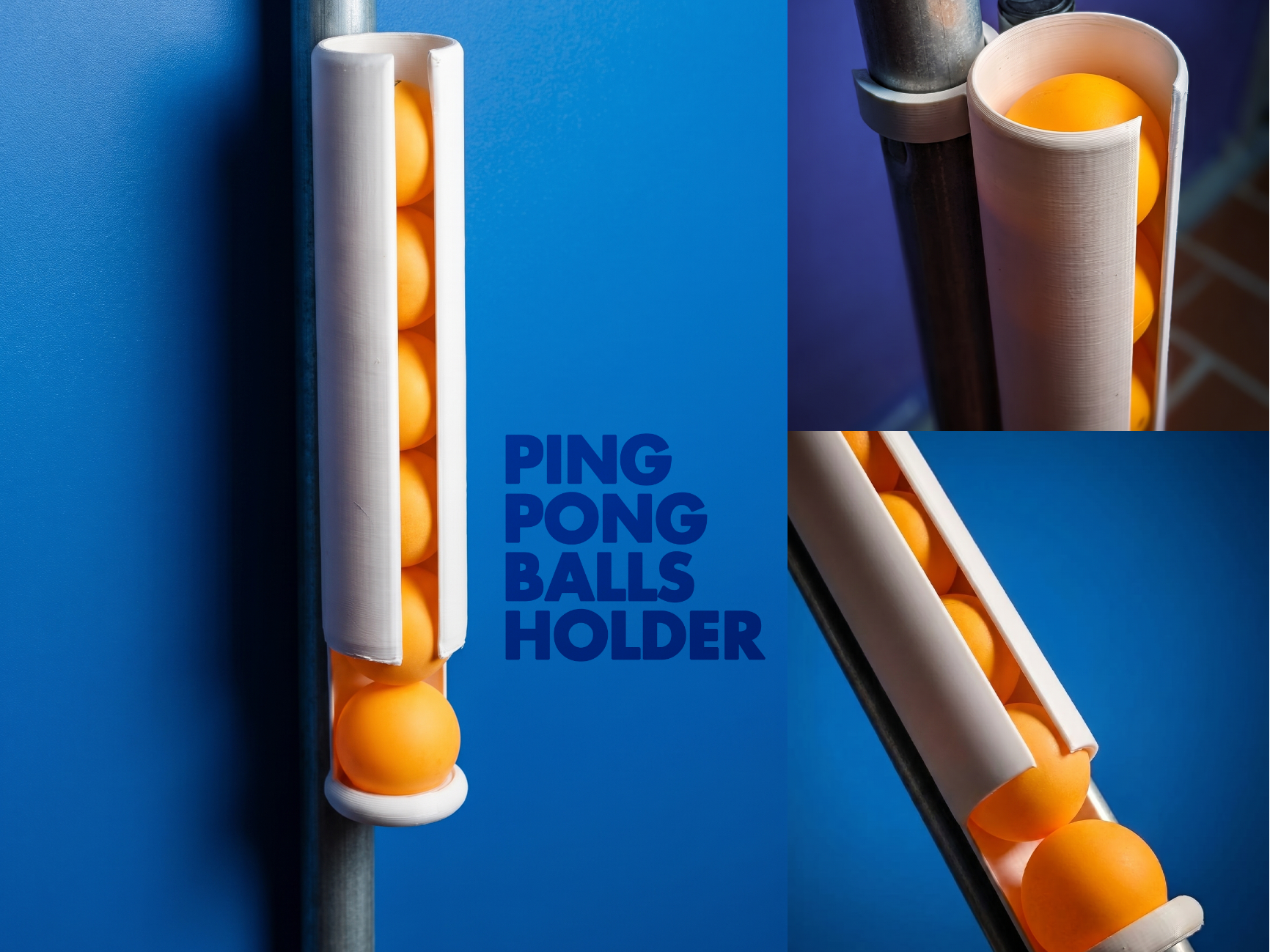 Ping Pong Ball Holder with Clip Mount
