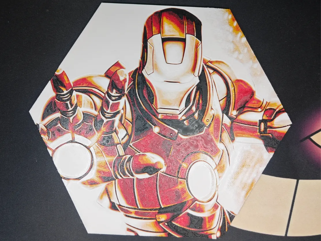 Hueforge Ironman honeycomb mode - Free 3D Print Model - MakerWorld