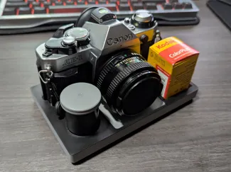 Canon AE-1 Program & 50mm FD lens Gridfinity Plate