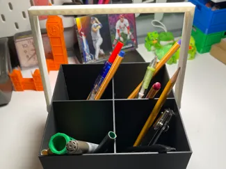 4 Compartment Box with handle used for storage.